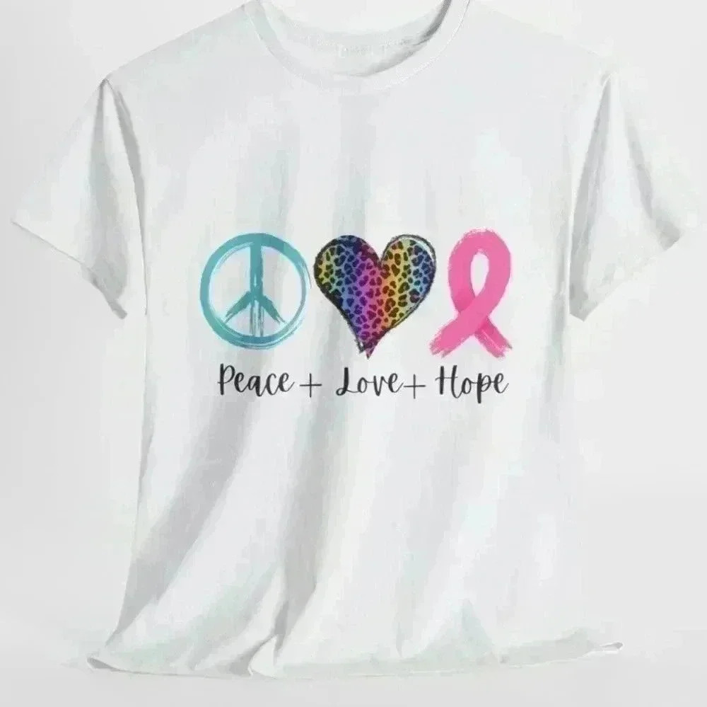 Short Sleeve Unisex Tee: Peace, Love, Hope